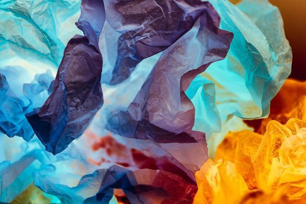 Colorful Tissue Paper and Light